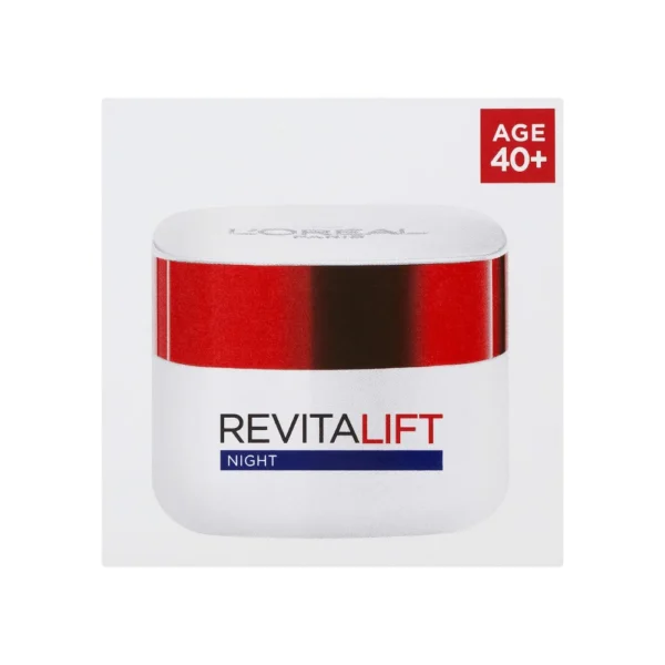 L'Oréal Paris Anti-Ageing Night Cream, With Pro-Retinol and Fibrelastyl, Hydrated & Smoother Skin, Revitalift, 50ml