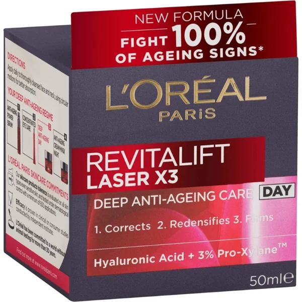 L'Oréal Paris Anti-Ageing Night Cream, With Pro-Retinol and Fibrelastyl, Hydrated & Smoother Skin, Revitalift, 50ml